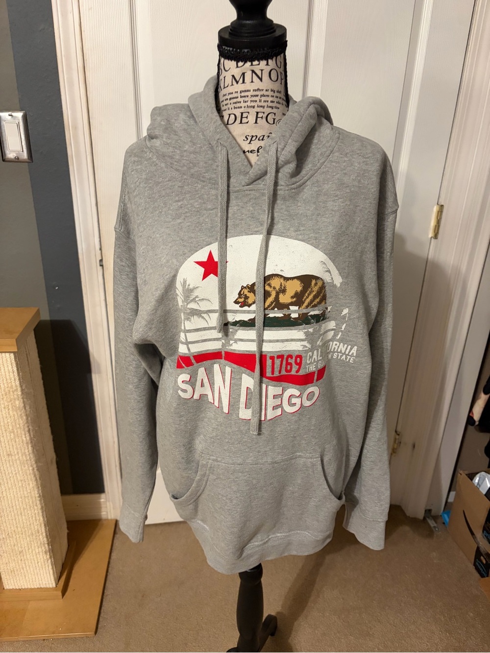 San Diego Graphic Hoodie Sweatshirt - Gray